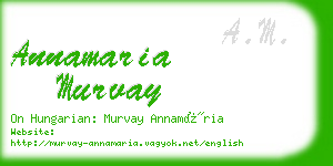 annamaria murvay business card